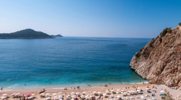 kaş ta deniz ve plajlar